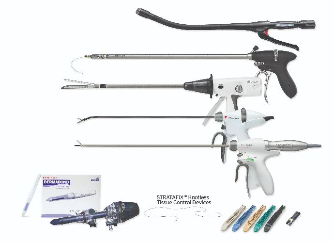 Ethicon tissue control devices and advanced surgical instruments staged for operative procedures